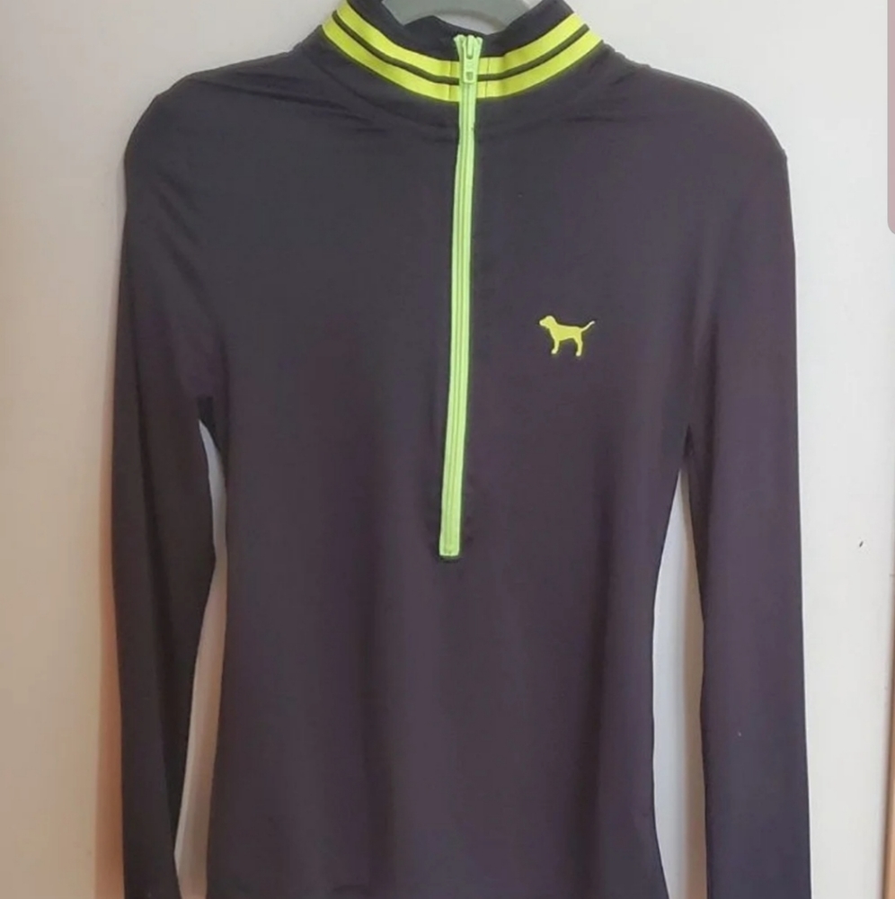 Pink 3/4 zip athletic top